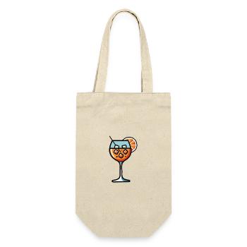 Aperölchen Spritz Cocktail - Geschenkbeutel für Flaschen - Natur - Vorne