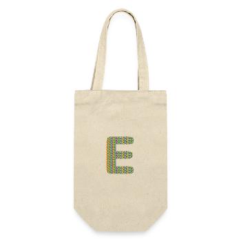 Colorful Heart-E Design – Unique & Stylish! - Gift Bag for Bottles - nature - Front