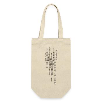 science fiction linien reihen 10010101 Zahlen must - Geschenkbeutel für Flaschen - Natur - Vorne