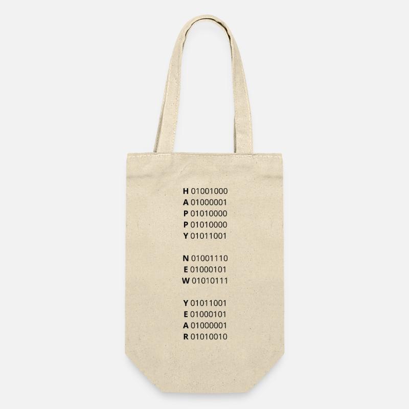 BONNE ANNÉE – code binaire - Sac à bouteille - nature