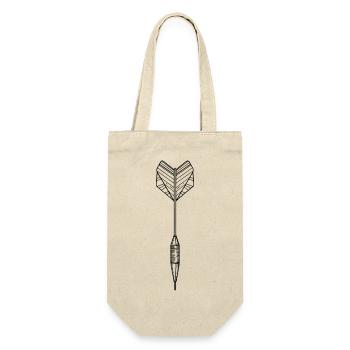 Dartpfeil Zeichnung - Geschenkbeutel für Flaschen - Natur - Vorne