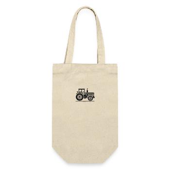 traktor - Geschenkbeutel für Flaschen - Natur - Vorne