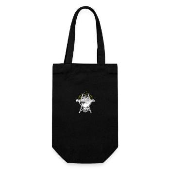 Grill Fire Grilling Meat - Gift Bag for Bottles - black - Front