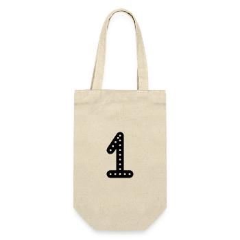 1. 1 YEAR. 1ST ANNIVERSARY. BIRTHDAY 1 YEAR - Gift Bag for Bottles - nature - Front