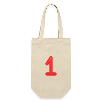 1. 1 YEAR. 1ST ANNIVERSARY. BIRTHDAY 1 YEAR - Gift Bag for Bottles - nature - Front