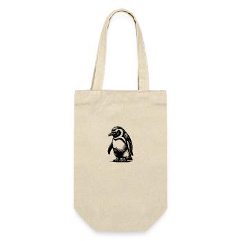 Cunning Clever Kids Penguin Tattoo Style - Gift Bag for Bottles - nature - Front