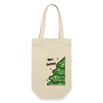 Merry Christmas - Gift Bag for Bottles - nature - Front