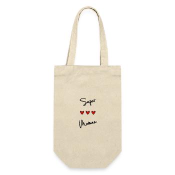 FÊTE DES MÈRES. BONNE FÊTE MAMAN. MAMAN. FÊTE - Sac à bouteille - nature - Devant