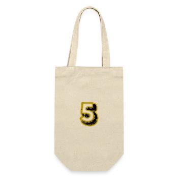 5. 5 YEARS. 5th ANNIVERSARY. 5 YEAR ANNIVERSARY. 5. - Gift Bag for Bottles - nature - Front