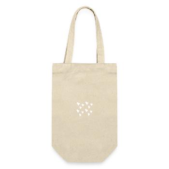 Herz Muster Herzen symbol Liebe - Geschenkbeutel für Flaschen - Natur - Vorne