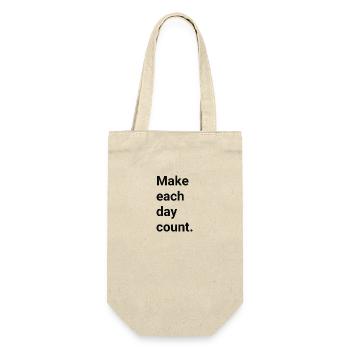 Make each day count - Gift Bag for Bottles - nature - Front