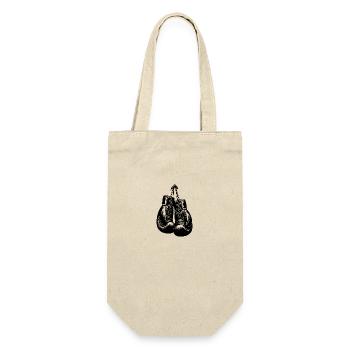 Gants de boxe classiques dans le style d’un boxeur vintage - Sac à bouteille - nature - Devant