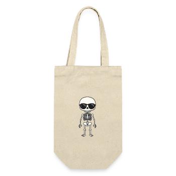 Skeleton Comic Halloween - Gift Bag for Bottles - nature - Front