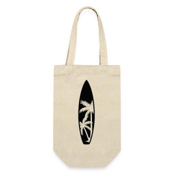 Surfer Surfboard Wassersport Wellenreiten - Geschenkbeutel für Flaschen - Natur - Vorne