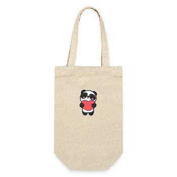 cute panda - Gift Bag for Bottles - nature - Front