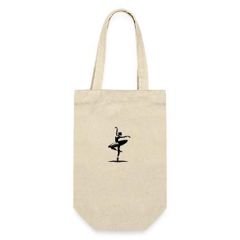 Ballerine dansante dans une pose de danse parfaite - Sac à bouteille - nature - Devant