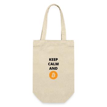 Keep calm and Bitcoin - Gift Bag for Bottles - nature - Front