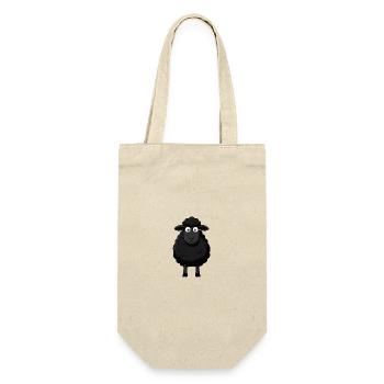 Black Sheep Sheep Gift Farmer - Gift Bag for Bottles - nature - Front