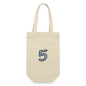5. 5 YEARS. 5th ANNIVERSARY. 5 YEAR ANNIVERSARY. 5. - Gift Bag for Bottles - nature - Front