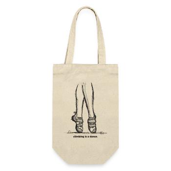 Climbing is a dance - Kletter T-Shirt - Geschenkbeutel für Flaschen - Natur - Vorne