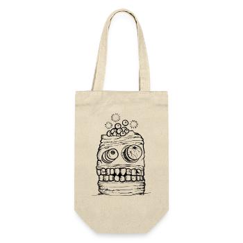 Halloween Monster Skull T-Shirt - Gift Bag for Bottles - nature - Front