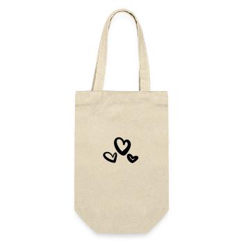 heart - Gift Bag for Bottles - nature - Front