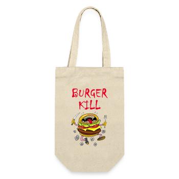 Fleischfresser Hamburger - Geschenkbeutel für Flaschen - Natur - Vorne