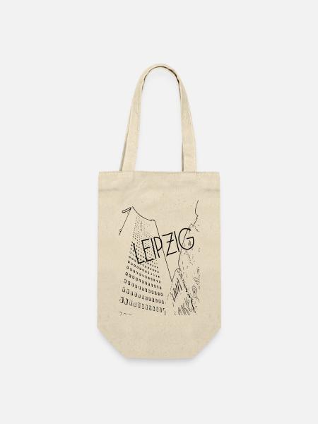 Leipzig Zentrum - Geschenkbeutel für Flaschen - Natur