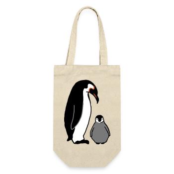 Pingouin avec bébé - Sac à bouteille - nature - Devant