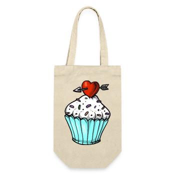 cupcake - Geschenkbeutel für Flaschen - Natur - Vorne