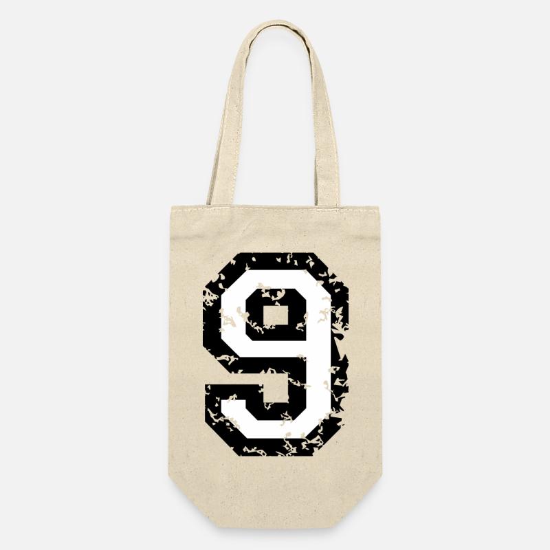 The Number Nine - No. 9 (two-color) white - Gift Bag for Bottles - nature
