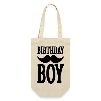 Birthday Boy Hipster - Gift Bag for Bottles - nature - Front