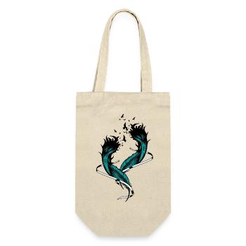 Feathers Mystical Magical Fantasy Nature Birds - Gift Bag for Bottles - nature - Front