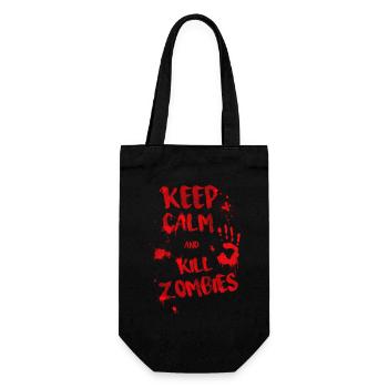 keep calm and kill zombies - Gift Bag for Bottles - black - Front