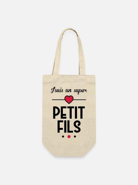 Petit Fils Enfant Bébé Famille Naissance Noël - Gift Bag for Bottles - nature