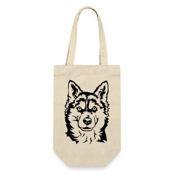 Tête de husky - Sac à bouteille - nature - Devant
