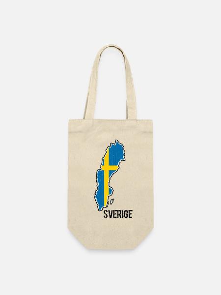Schweden Flagge Umriss Souvenir - Geschenkbeutel für Flaschen - Natur