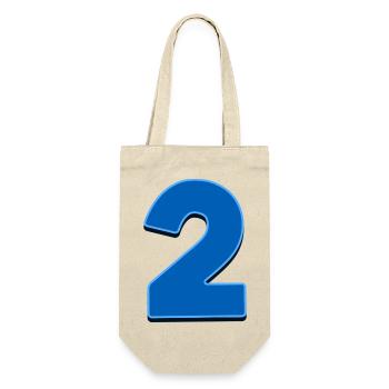 2 - Geschenkbeutel für Flaschen - Natur - Vorne