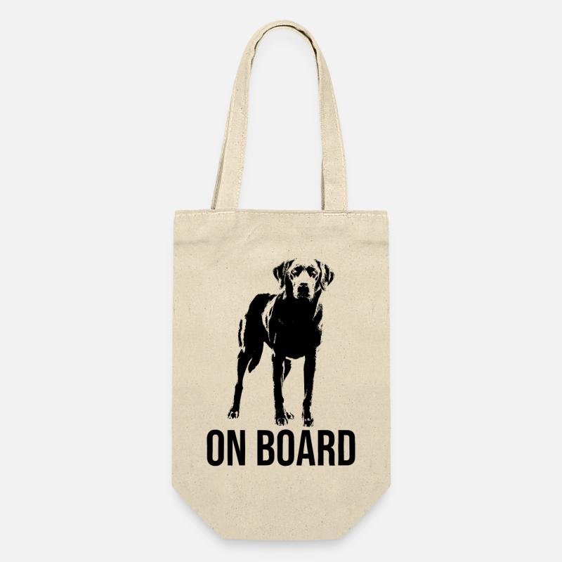 Dog On Board - Geschenkbeutel für Flaschen - Natur