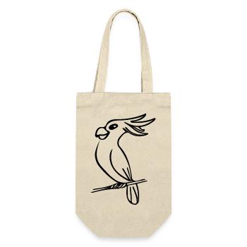 Kakadu Fun Portrait Oiseau Dessin - Sac à bouteille - nature - Devant