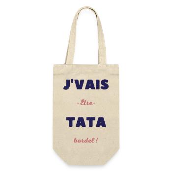Je vais être tata bordel - Sac à bouteille - nature - Devant
