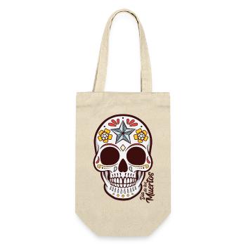 Sugar Skull Dia de los Muertos - Gift Bag for Bottles - nature - Front