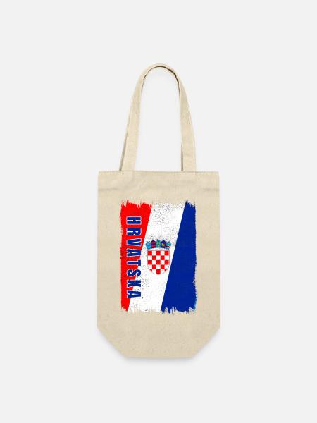 Kroatien Flagge - Geschenkbeutel für Flaschen - Natur