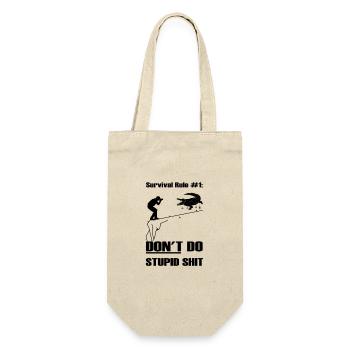 Don't do stupid shit - Geschenkbeutel für Flaschen - Natur - Vorne