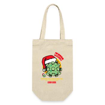 Merry Christmas and good tidings too - Geschenkbeutel für Flaschen - Natur - Vorne