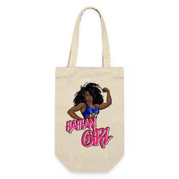 Haiti Haitian Flag Woman Princess I Gift - Gift Bag for Bottles - nature - Front