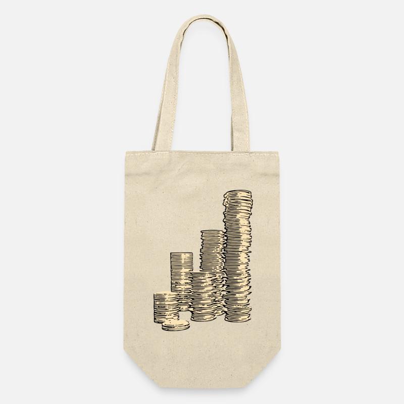 Pile de pièces - Illustration numérique - Sac à bouteille - nature