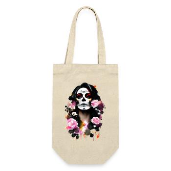 Day of the Dead - Female Skull Illustration - Gift Bag for Bottles - nature - Front