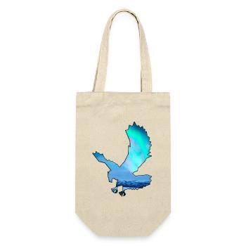Northern lights in the contour of the eagle - Gift Bag for Bottles - nature - Front