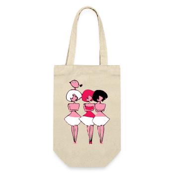3 Frauen und der Vogel - Geschenkbeutel für Flaschen - Natur - Vorne